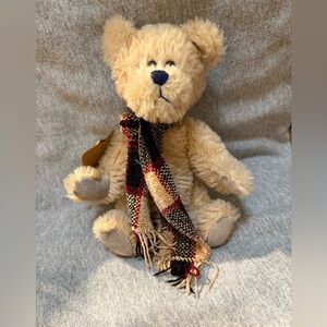 Boyds Bears Cream Teddy with Plaid Accents